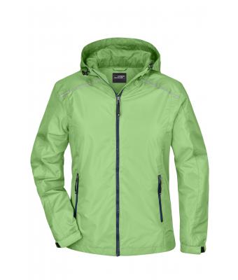 Damen Ladies' Rain Jacket Spring-green/navy 8371
