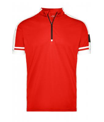 Homme Maillot cycliste homme 1/2 zip Rouge 7939