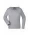 Damen Ladies' Shirt Long-Sleeved Medium Grey-heather 7972
