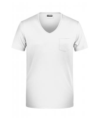 Homme T-shirt homme bio avec poche Blanc 8376