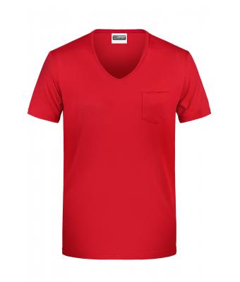 Homme Tee-Shirt homme bio avec poche Rouge 8376