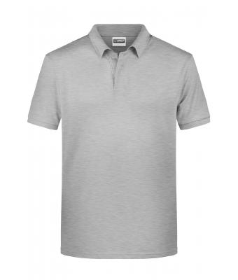 Men Men's Basic Polo Grey-heather 8479