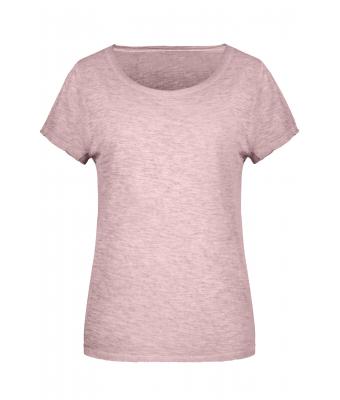 Femme T-shirt slub femme Rose-pastel 8480