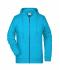 Femme Sweat-shirt zippé à capuche femme Turquoise 8656