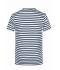 Uomo Men's T-Shirt Striped White/navy 8662