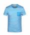 Men Men's T-Shirt Striped Atlantic/white 8662
