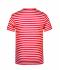 Men Men's T-Shirt Striped Red/white 8662