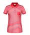 Donna Ladies' Polo Striped Red/white 8663