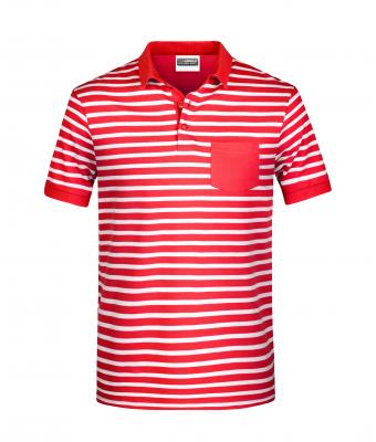 Uomo Men's Polo Striped Red/white 8664