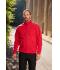 Herren Men's Bonded Fleece Jacket Carbon/red 11464