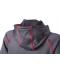 Donna Ladies' Hooded Fleece Carbon/red 8025
