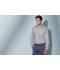 Uomo Men's Business Shirt Long-Sleeved Light-grey 7530