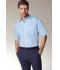 Uomo Men's Business Shirt Short-Sleeved Light-blue 7531