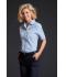 Donna Ladies' Business Blouse Short-Sleeved Light-blue 7533