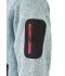 Herren Men's Knitted Fleece Jacket Light-grey-melange/red 8305