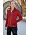 Donna Ladies' Knitted Workwear Fleece Jacket - SOLID - Red-melange/black 10221