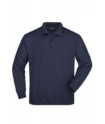 Unisexe Sweat-shirt col polo Marine 7211