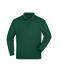 Unisexe Sweat-shirt col polo Vert-foncé 7211