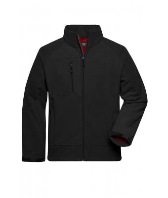 Men Men's Bonded Fleece Jacket Black/red 7265