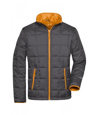 Uomo Men's Padded Light Weight Jacket Carbon/orange 7912