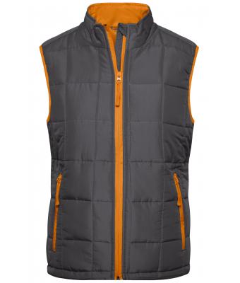 Damen Ladies' Padded Light Weight Vest Carbon/orange 7913