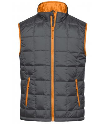 Herren Men's Padded Light Weight Vest Carbon/orange 7914