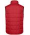 Uomo Men's Padded Light Weight Vest Red/black 7914