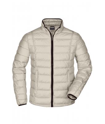 Uomo Men's Quilted Down Jacket Off-white/black 8216