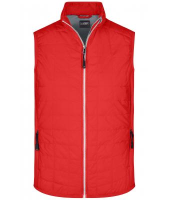 Men Men's Hybrid Vest Light-red/silver 8344