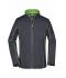 Donna Ladies' Zip-Off Softshell Jacket Iron-grey/green 8405