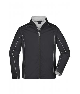Uomo Men's Zip-Off Softshell Jacket Black/silver 8406