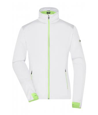 Donna Ladies' Sports Softshell Jacket White/bright-green 8407