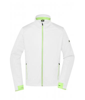 Uomo Men's Sports Softshell Jacket White/bright-green 8408