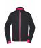 Herren Men's Sports Softshell Jacket Black/light-red 8408