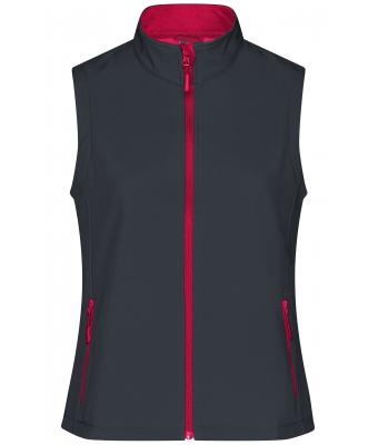 Donna Ladies' Promo Softshell Vest Iron-grey/red 8409