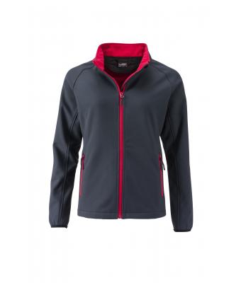 Donna Ladies' Promo Softshell Jacket Iron-grey/red 8411