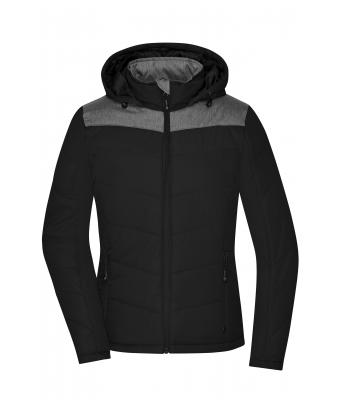 Donna Ladies' Winter Jacket Black/anthracite-melange 8492