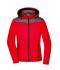 Donna Ladies' Winter Jacket Red/anthracite-melange 8492