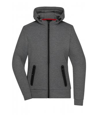 Ladies Ladies' Hooded Jacket Dark-melange 8612