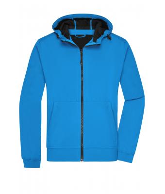 Uomo Men's Hooded Softshell Jacket Blue/black 8618