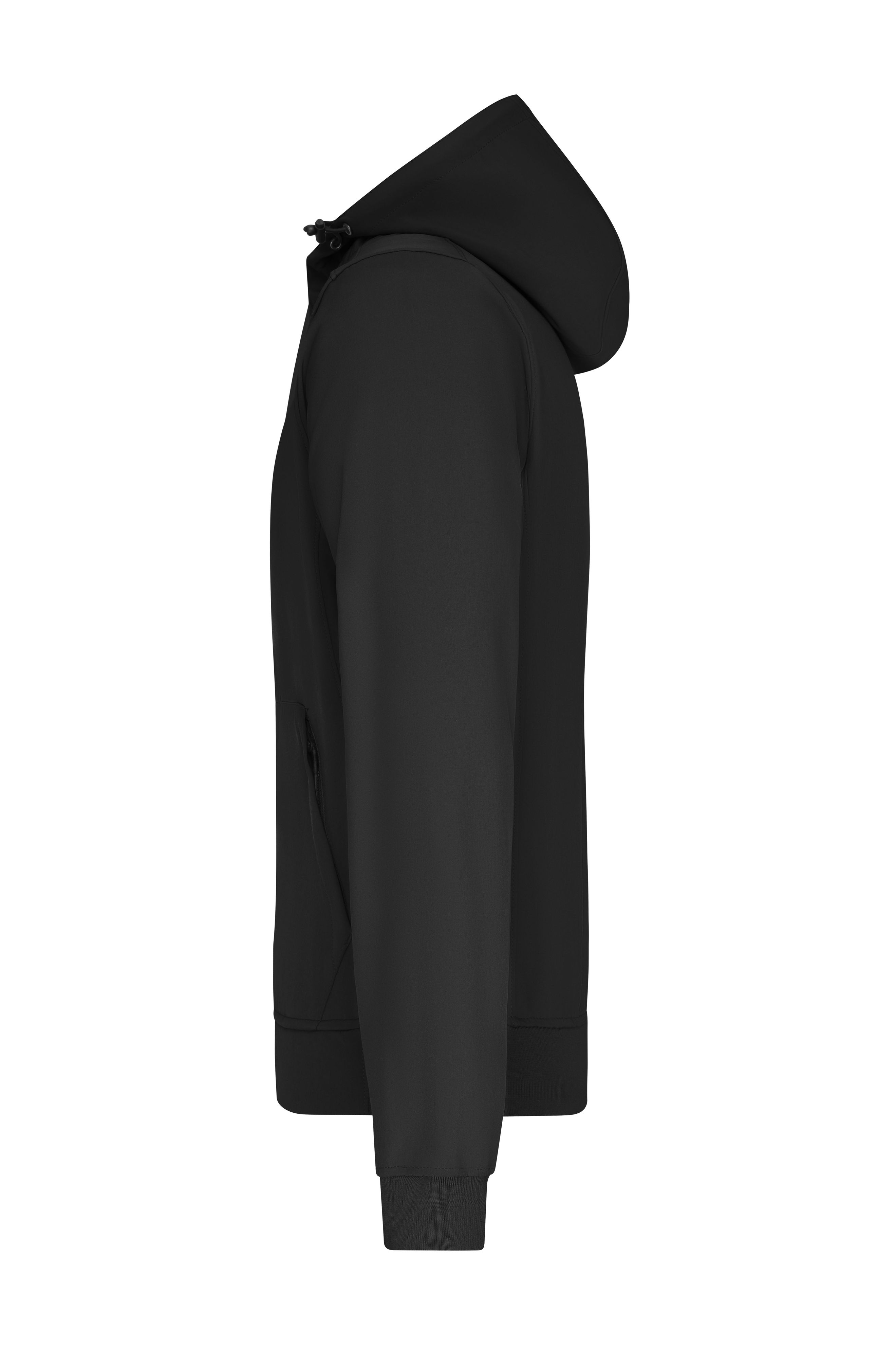 Men Men's Hooded Softshell Jacket Black/black-Promotextilien.de
