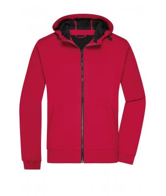 Men Men's Hooded Softshell Jacket Red/black 8618