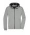 Men Men's Hooded Softshell Jacket Light-grey/black 8618