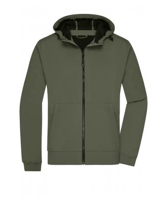 Men Men's Hooded Softshell Jacket Olive/camouflage 8618
