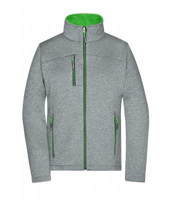 Damen Ladies' Softshell Jacket Dark-melange/green 8615