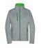 Donna Ladies' Softshell Jacket Dark-melange/green 8615