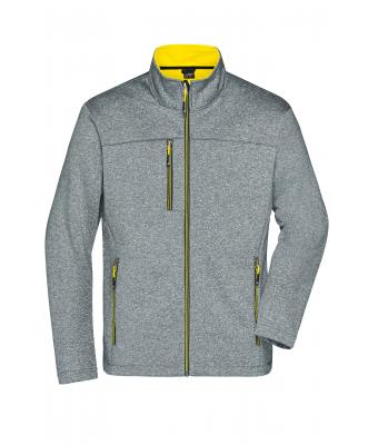 Uomo Men's Softshell Jacket Dark-melange/yellow 8619