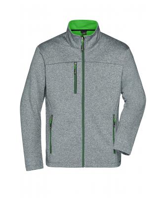 Men Men's Softshell Jacket Dark-melange/green 8619