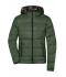 Donna Ladies' Hooded Down Jacket Olive/camouflage 8622