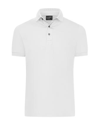 Herren Men's Mercerised Polo Slim Fit White 11172